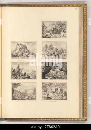 Allart van Everdingen (Gravierer) verschiedene Landschaften. Ätzen 1641-1675 , 1641/1675 Stockfoto