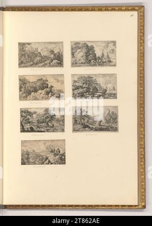 Allart van Everdingen (Gravierer) verschiedene Landschaften. Ätzen 1641-1675 , 1641/1675 Stockfoto