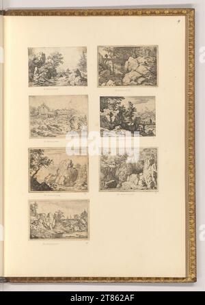 Allart van Everdingen (Gravierer) verschiedene Landschaften. Ätzen 1641-1675 , 1641/1675 Stockfoto