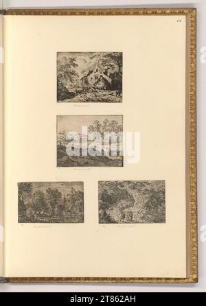 Allart van Everdingen (Gravierer) verschiedene Landschaften. Ätzen 1641-1675 , 1641/1675 Stockfoto