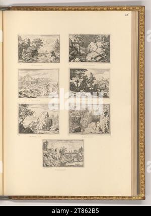 Allart van Everdingen (Gravierer) verschiedene Landschaften. Ätzen 1641-1675 , 1641/1675 Stockfoto