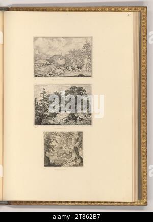 Allart van Everdingen (Gravierer) verschiedene Landschaften. Ätzen 1641-1675 , 1641/1675 Stockfoto