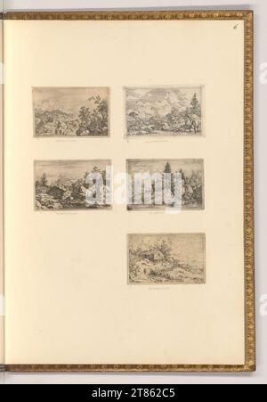 Allart van Everdingen (Gravierer) verschiedene Landschaften. Ätzen 1641-1675 , 1641/1675 Stockfoto