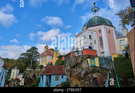 Das Pantheon in Portmeirion, Gwynedd, Wales Stockfoto