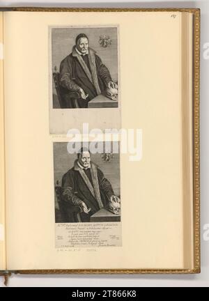 Jan van de Velde II (Der Jüngere) Porträt Jacobus Zaffius. Kupferstich um 1630 Stockfoto