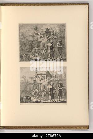 Salomon de Bray (Gravierer) Abraham schickt Hagar fort. Ätzen 1610-1664 , 1610/1664 Stockfoto