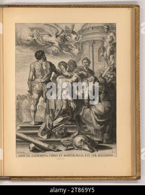 Willem van der Leeuw Martyrium von St. Katharina. Ätzen; Kupfergravur 1620-1665 , 1620/1665 Stockfoto