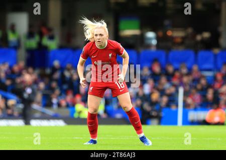 Kingston, Großbritannien. November 2023. Ceri Holland von Liverpool Women wurde am 18. November 2023 beim FA Women's Super League-Spiel zwischen Chelsea Women und Liverpool Women in Stamford Bridge in London, England gezeigt. Foto von Carlton Myrie. Nur redaktionelle Verwendung, Lizenz für kommerzielle Nutzung erforderlich. Keine Verwendung bei Wetten, Spielen oder Publikationen eines einzelnen Clubs/einer Liga/eines Spielers. Quelle: UK Sports Pics Ltd/Alamy Live News Stockfoto