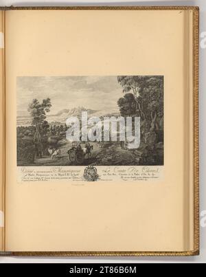 Antoine Cardon (Gravierer) flämische Landschaft. Ätzen 1790-1800 , 1790/1800 Stockfoto