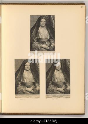 Lucas Vorsterman (Engraver) Porträt Isabella Clara Eugenia von Spanien. Kupferstich 1630-1640 , 1630/1640 Stockfoto