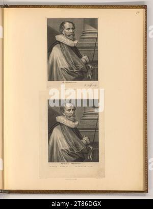 Willem Jacobsz. Delff (Engraver) Porträt Michiel Jansz. Mierevelt. Kupferstich 1630-1638 , 1630/1638 Stockfoto