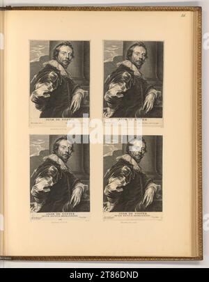 Pieter de Jode II. (Gravierer) Porträt Adam de Coster. Kupferstich 1630-1645 , 1630/1645 Stockfoto