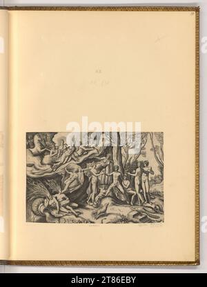 Balthasar van den Bos (Engraver) das Urteil von Paris. Kupferstich um 1553 Stockfoto