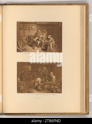 Abel schlicht (Engraver) Handel zwischen Landwirten; Arzt untersucht einen Fuß. Aquatinta, Ätzung 1774-1826, 1774/1826 Stockfoto