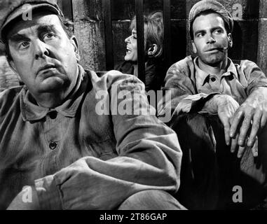 Robert Morley, Melina Mercouri, Maximilian Schell, am Set des Films „Topkapi“, United Artists, 1964 Stockfoto