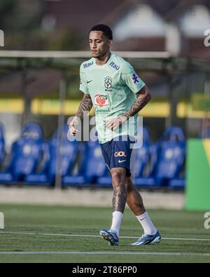 Teresopolis, Brasilien. November 2023. RJ - TERESOPOLIS - 11/18/2023 - BRASILIANISCHE AUSWAHL - TRAINING 11/18/2023 - Joao Pedro Spieler der brasilianischen Nationalmannschaft während des Trainings im Granja Comary Training Center. Foto: Talita Gouvea/AGIF Credit: AGIF/Alamy Live News Stockfoto