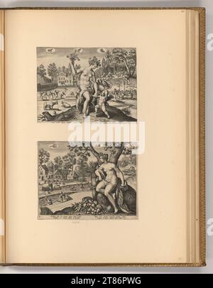 Adriaen Collaert (Gravierer) Frühling; Sommer. Kupferstich 1551-1600 , 1551/1600 Stockfoto