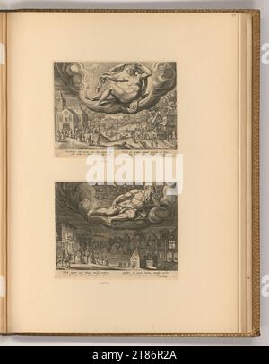 Adriaen Collaert (Graveur) Abend; Nacht. Kupferstich 1551-1600 , 1551/1600 Stockfoto