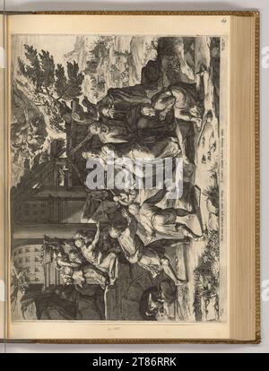 Cornelis Cort (Gravierer) die Anbetung der Hirten. Kupferstich 1569 , 1569 Stockfoto