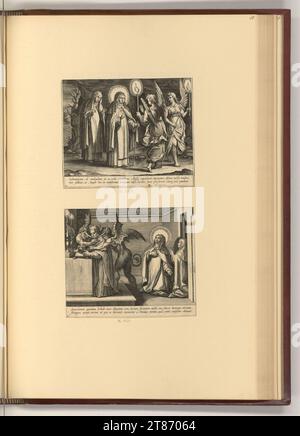 Adriaen Collaert (Graveur) das Leben von St. Teresa aus Avila. Kupferstich 1613 , 1613 Stockfoto