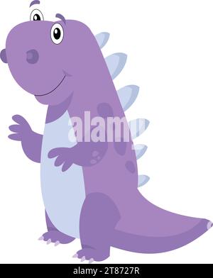 Tyrannosaurus rex oder t rex Dinosaurier isoliert auf weiß. Vektorillustration im Comic-Stil Stock Vektor