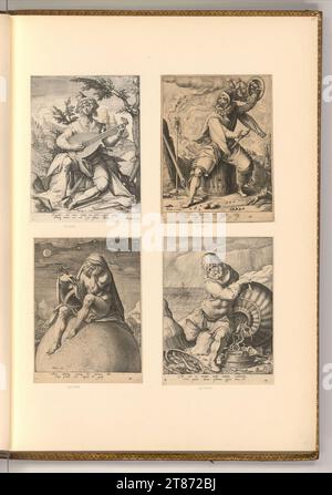 Jacob de Gheyn II (Verleger in) die vier Temperamente. Kupferstich 1585-1629 , 1585/1629 Stockfoto