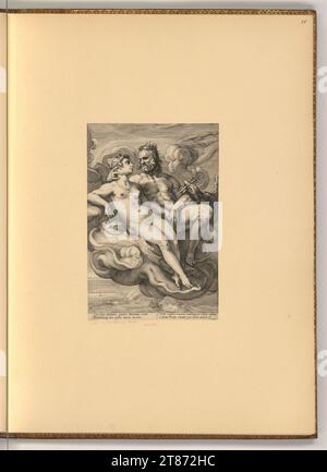 Hendrick Goltzius Jupiter und Juno. Kupferstich 1593 -1595 , 1593/1595 Stockfoto
