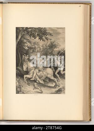 Nicolaes de Bruyn (Engraver) Ritter und Landsknecht. Kupferstich 1648 , 1648 Stockfoto