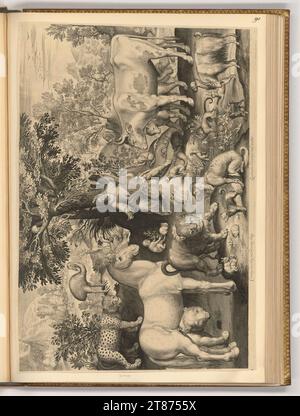 Nicolaes de Bruyn (ausführende r Künstler in) Orpheus zähmt die Tiere. Kupferstich 1591-1656 , 1591/1656 Stockfoto