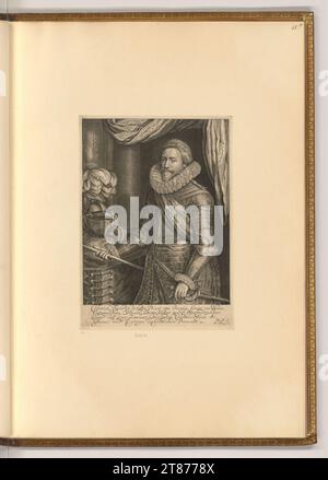 Willem Jacobsz. Delff Porträt Frederik Hendrik, Prinz von Oranje-Nassau. Kupferstich 1627-1632 , 1627/1632 Stockfoto