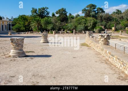 Ruinen der antiken Stadt Karthago in der Nähe von Tunis, Tunesien. Archäologische Stätte, Nordafrika Stockfoto