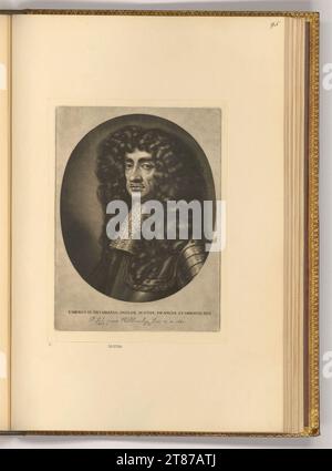 Abraham Blooteling Portrait Charles II., König von England. Skifahren 1680 , 1680 Stockfoto