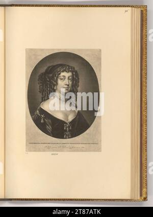 Abraham Blooteling Porträt Catharine, Königin von England, Ehefrau Karl II. Skifahren 1680 , 1680 Stockfoto