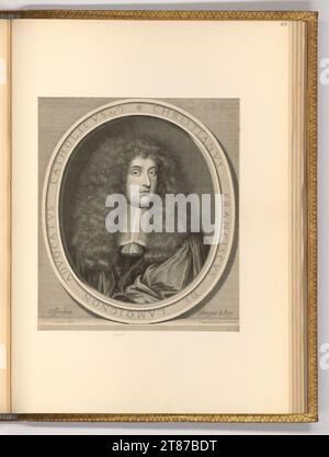 Pieter van Schuppen (Gravierer) Porträt Chrétien-Francois de Lamoignon. Kupferstich 1675 , 1675 Stockfoto