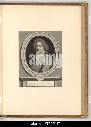 Pieter van Schuppen Porträt Kardinal Pierre von Bonzi. Kupferstich 1692 , 1692 Stockfoto