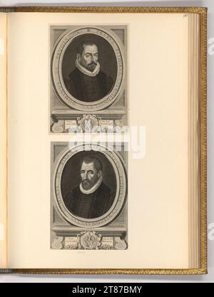 Pieter van Schuppen (Gravierer) Porträt Francois Pithou; Pierre Pithou. Kupferstich, Ätzung 1685 , 1685 Stockfoto