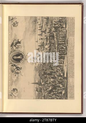 Pieter Hendricksz Schut (Engraver) die Abreise von Karl II., König von England, aus Scheveningen am 2. Juni 1660. Kupferstich, Ätzung 1660 , 1660 Stockfoto