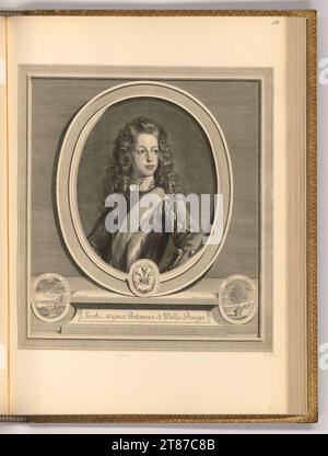 Gerard Edelinck (Engraver) Porträt James Francis Edward Stuart. Kupferstich 1660-1707 , 1660/1707 Stockfoto