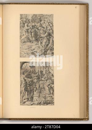 Dirck Volkertszoon Coornhert Passionsszenen. Ätzung, Kupferstich 1540-1590 , 1540/1590 Stockfoto