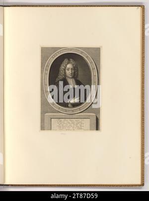 Pieter van Gunst (Gravierer) Porträt Adrianus Reland. Kupferstich, Ätzung 1674-1732 , 1674/1732 Stockfoto