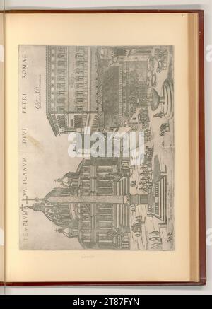 Unbestimmt (Gravierer) die St. Petersdom im Vatikanischen Palast in Rom. Ätzen 1600 , 1600 Stockfoto