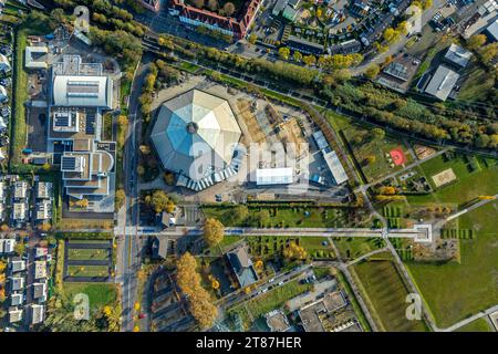 Luftbild des Berufsförderungswerks der Bauindustrie NRW gGmbH, Osterfeld, Oberhausen, Ruhrgebiet, Nordrhein-Westfalen, Deutschland ACHTUNGxMINDESTHONORARx60xEURO *** Luftaufnahme des Berufsförderungswerks der Bauindustrie NRW gGmbH, Osterfeld, Oberhausen, Ruhrgebiet, Nordrhein-Westfalen, Deutschland ATTENTIONxMINDESTHONORARx60xEURO Credit: Imago/Alamy Live News Stockfoto