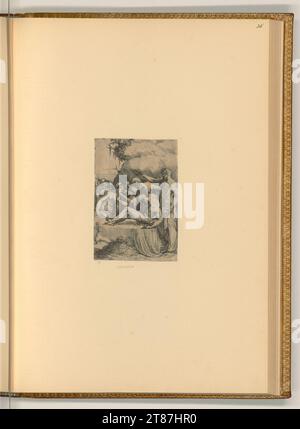 Andrea Meldolla Grab Christi. Ätzen 1515-1563 , 1515/1563 Stockfoto