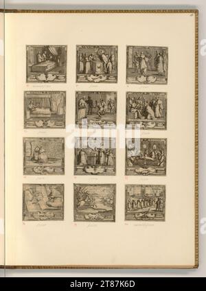 Stefano della Bella (ausführende r Künstler in) das Festival der Heiligsprechung von Andrea Corsini in Florenz und Szenen aus dem Leben des heiligen (Emblem). Ätzen 1629-1632 , 1629/1632 Stockfoto