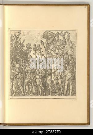 Andrea Andreani der Triumph von Julius Cäsar: Blatt 8. Clair OBSCUR Holzschnitt von vier Platten 1599 , 1599 Stockfoto