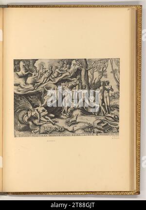 Balthasar van den Bos (Engraver) das Urteil von Paris. Kupferstich um 1553 Stockfoto