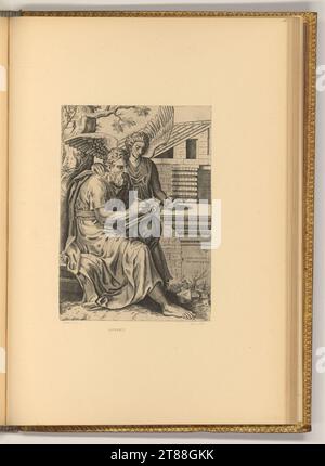 Balthasar van den Bos (Gravierer) Matthew Evangelist. Kupferstich 1551 , 1551 Stockfoto