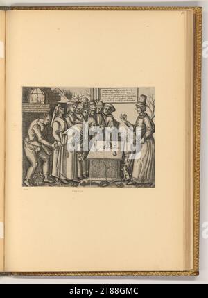 Balthasar van den Bos (Engraver) der Jongleur. Kupferstich 1535-1580 , 1535/1580 Stockfoto