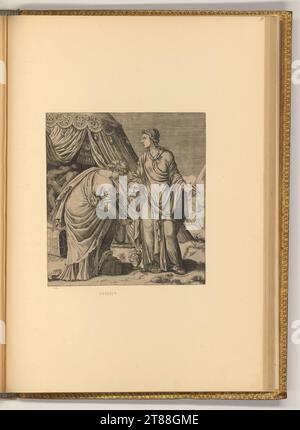 Balthasar van den Bos (an der Entstehung Beteiligte r) Judith mit dem Kopf der Holofernes. Kupferstich 1535-1580 , 1535/1580 Stockfoto