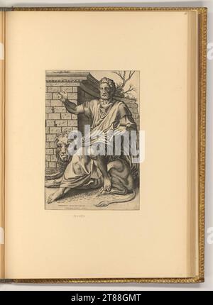 Balthasar van den Bos Markus Evangel. Kupferstich 1551 , 1551 Stockfoto